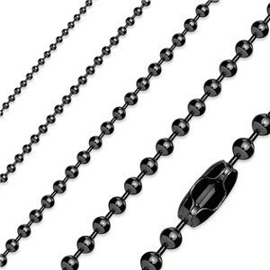 Šperky4U Kuličkový řetízek černý, tl. 4 mm - OPE1032-040-60