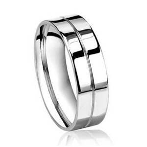 Šperky4U Pánský ocelový prsten, šíře 6 mm - velikost 69 - OPR0035-P-69