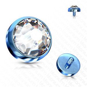 Šperky4U Modrý microdermal piercing - ozdobná část - MD012B-05