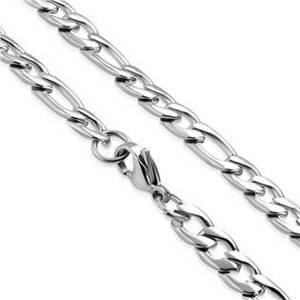 Šperky4U Ocelový řetěz figaro, tl. 15 mm, délka 55 cm - OPE1010-150-55