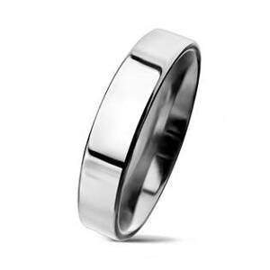 NUBIS® Lesklý prsten chirurgická ocel, šíře 4 mm - velikost 48 - NSS3004-4-48