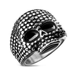 Šperky4U Ocelový prsten - lebka - velikost 66 - OPR0129-66