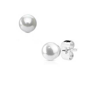 Šperky4U Ocelové náušnice s perličkami 5 mm - OPN1676-05