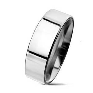 NUBIS® Lesklý prsten chirurgická ocel, šíře 6 mm - velikost 51 - NSS3004-6-51
