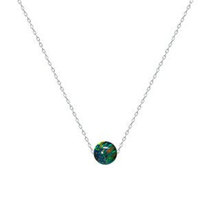 NUBIS® Ocelový náhrdelník s opálem - kulička 6 mm - NBP61-OP32