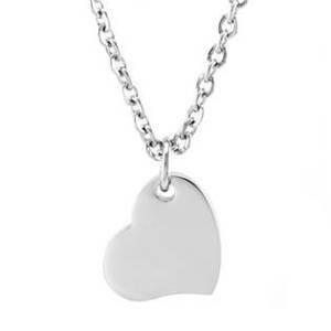 Šperky4U Ocelový řetízek s přívěškem srdce - OPD0195