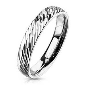 Šperky4U OPR1832 Pánský ocelový snubní prsten - velikost 62 - OPR1832-62