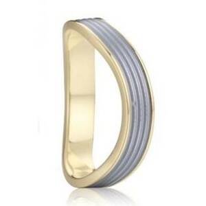 7AE AN1014 Dámský snubní ocelový prsten vlnka - velikost 54 - AN1014-54