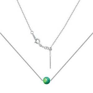 NUBIS® Stříbrný náhrdelník s opálem - kulička 5 mm - NBS02-OP11