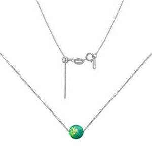 NUBIS® Stříbrný náhrdelník s opálem - kulička 6 mm - NBS01-OP11