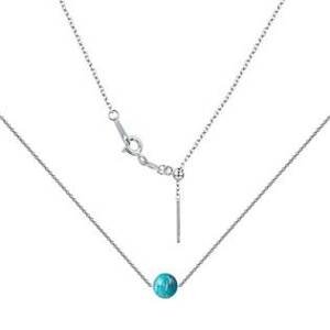 NUBIS® Stříbrný náhrdelník s opálem - kulička 5 mm - NBS02-OP02