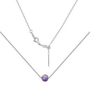 NUBIS® Stříbrný náhrdelník s opálem - kulička 5 mm - NBS02-OP38