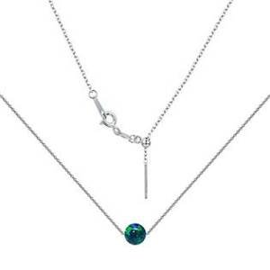 NUBIS® Stříbrný náhrdelník s opálem - kulička 5 mm - NBS02-OP19