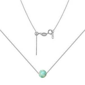 NUBIS® Stříbrný náhrdelník s opálem - kulička 6 mm - NBS01-OP03