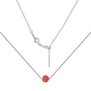 NUBIS® Stříbrný náhrdelník s opálem - kulička 5 mm - NBS02-OP23