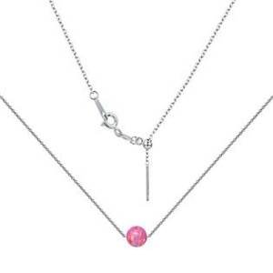 NUBIS® Stříbrný náhrdelník s opálem - kulička 5 mm - NBS02-OP22
