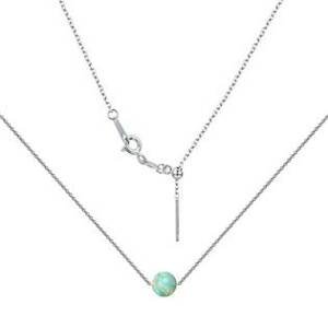 NUBIS® Stříbrný náhrdelník s opálem - kulička 5 mm - NBS02-OP03