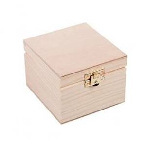 Dřevobox Dřevěná krabička 10 x 10 x 7 cm - KRD50