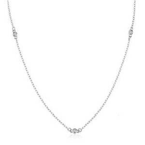 Šperky4U Stříbrný náhrdelník s čirými zirkony - NB-2089-C