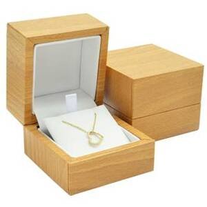 Šperky4U Plastová krabička na náhrdelník - imitace dřeva - KR0338