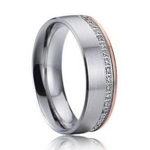7AE AN1024 Dámský snubní prsten se zirkony - velikost 54 - AN1024-D-54