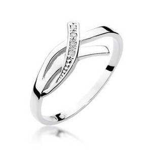 NUBIS® Zlatý zásnubní prsten s diamanty - velikost 51 - W-179W-51