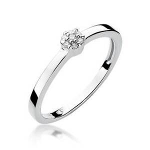 NUBIS® Zlatý zásnubní prsten s diamanty - velikost 50 - W-100WC-50