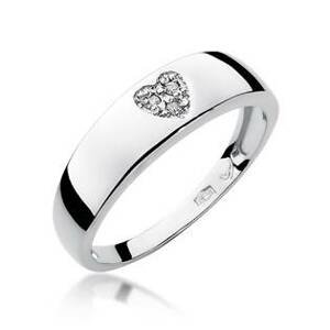 NUBIS® Zlatý zásnubní prsten s diamanty - velikost 51 - W-064W-51