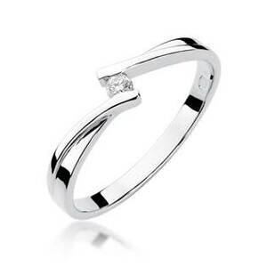 NUBIS® Zlatý zásnubní prsten s diamantem - velikost 52 - W-137W-52