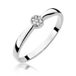 NUBIS® Zlatý zásnubní prsten s diamanty - velikost 55 - W-322W-55