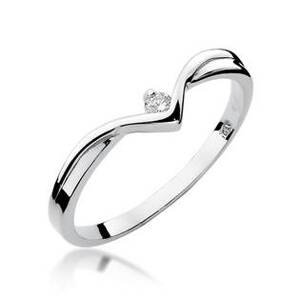 NUBIS® Zlatý zásnubní prsten s diamantem - velikost 54 - W-051W-54