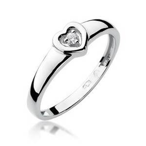 NUBIS® Zlatý zásnubní prsten s diamantem - velikost 52 - W-001W-52