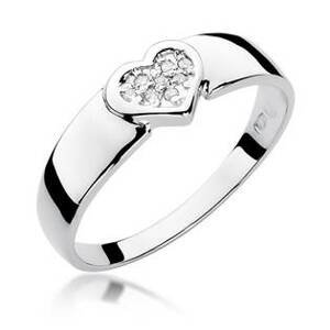 NUBIS® Zlatý zásnubní prsten s diamanty - velikost 54 - W-314W-54