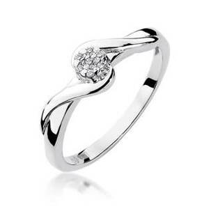 NUBIS® Zlatý zásnubní prsten s diamanty - velikost 54 - W-022W-54