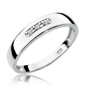 NUBIS® Zlatý zásnubní prsten s diamanty - velikost 51 - W-235W-51