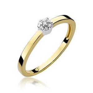 NUBIS® Zlatý zásnubní prsten s diamanty - velikost 54 - W-100GWC-54