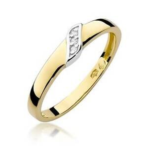 NUBIS® Zlatý zásnubní prsten s diamanty - velikost 50 - W-176GW-50