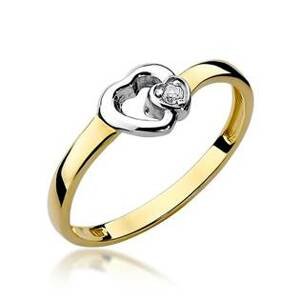 NUBIS® Zlatý zásnubní prsten s diamantem - velikost 50 - W-188GW-50