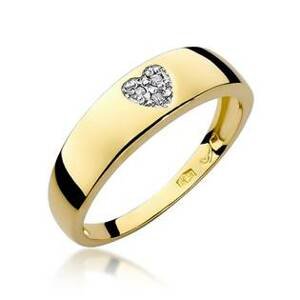 NUBIS® Zlatý zásnubní prsten s diamanty - velikost 53 - W-064G-53