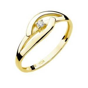NUBIS® Zlatý zásnubní prsten s diamantem - velikost 52 - W-186G-52