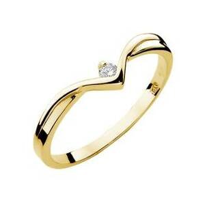 NUBIS® Zlatý zásnubní prsten s diamantem - velikost 50 - W-051G-50