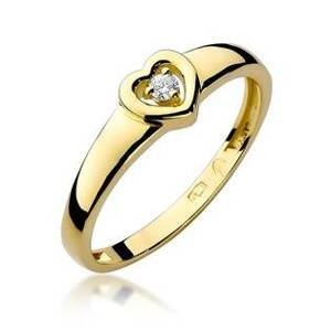 NUBIS® Zlatý zásnubní prsten s diamantem - velikost 50 - W-001G-50