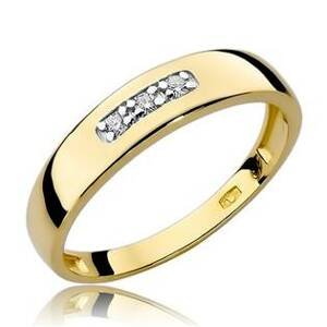 NUBIS® Zlatý zásnubní prsten s diamanty - velikost 51 - W-235G-51