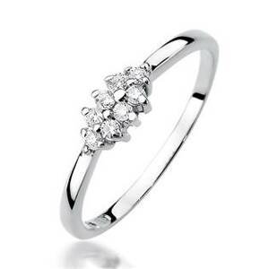 NUBIS® Zlatý zásnubní prsten s diamanty - velikost 51 - W-427W-51