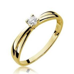 NUBIS® Zlatý zásnubní prsten s diamantem - velikost 51 - W-230G-51