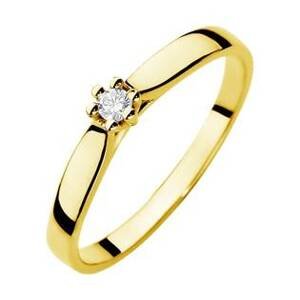 NUBIS® Zlatý zásnubní prsten s diamantem - velikost 61 - W-222-0.08G-61