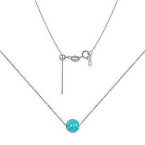 NUBIS® Stříbrný náhrdelník s opálem - kulička 6 mm - NBS01-OP62