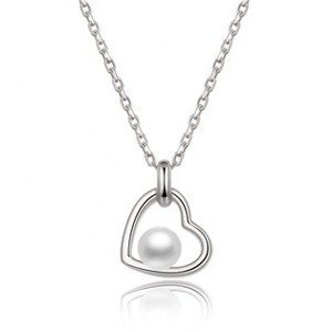NUBIS® Střibrný náhrdelník s perlou - NB-2037