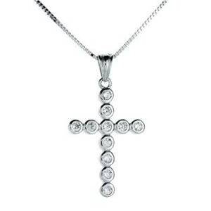 NUBIS® Stříbrný náhrdelník kříž - NB-2067