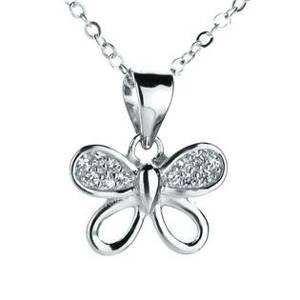 NUBIS® Stříbrný náhrdelník motýlek - NB-2070